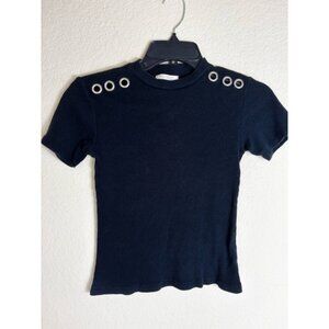 Women's Zara Trafaluc Top Size S Black